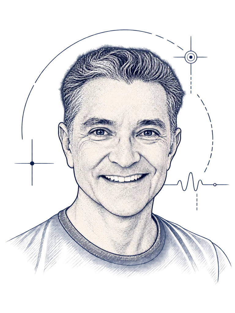 Pen-and-ink portrait of Juan